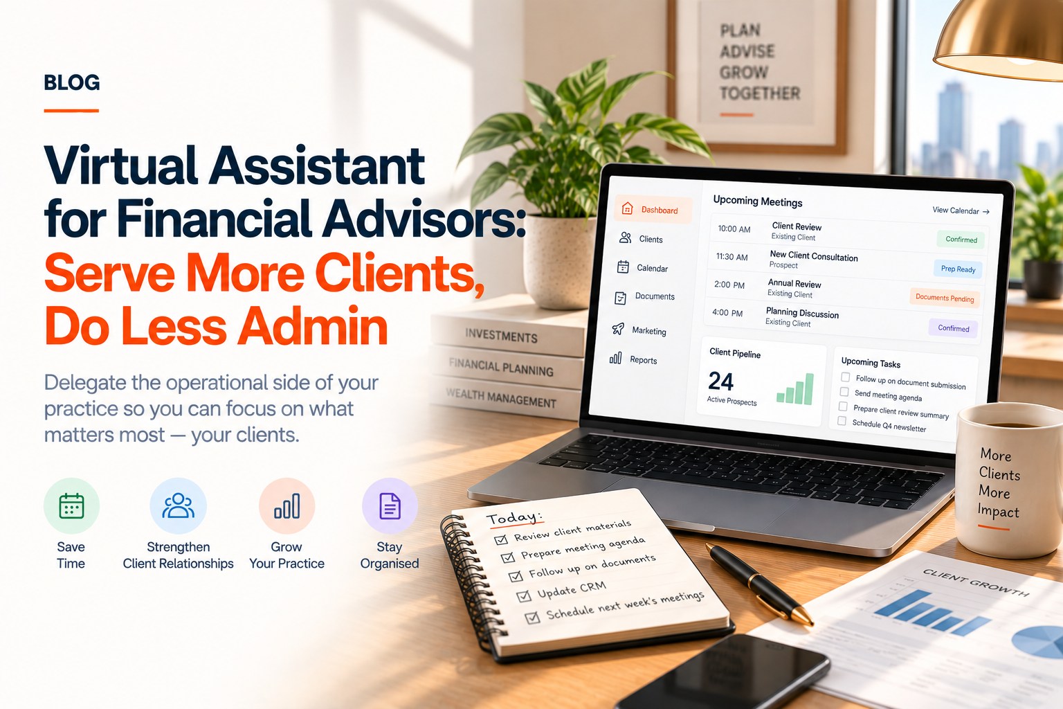 Virtual Assistant for Financial Advisors: Serve More Clients, Do Less Admin